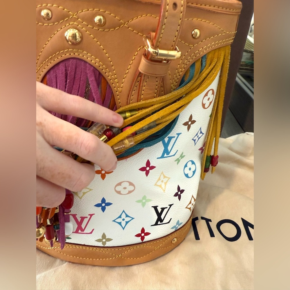 ***SOLD*** Louis Vuitton X Murakami Spring 2006 Multicolor Fringe Bucket Bag - Picture 9 of 13